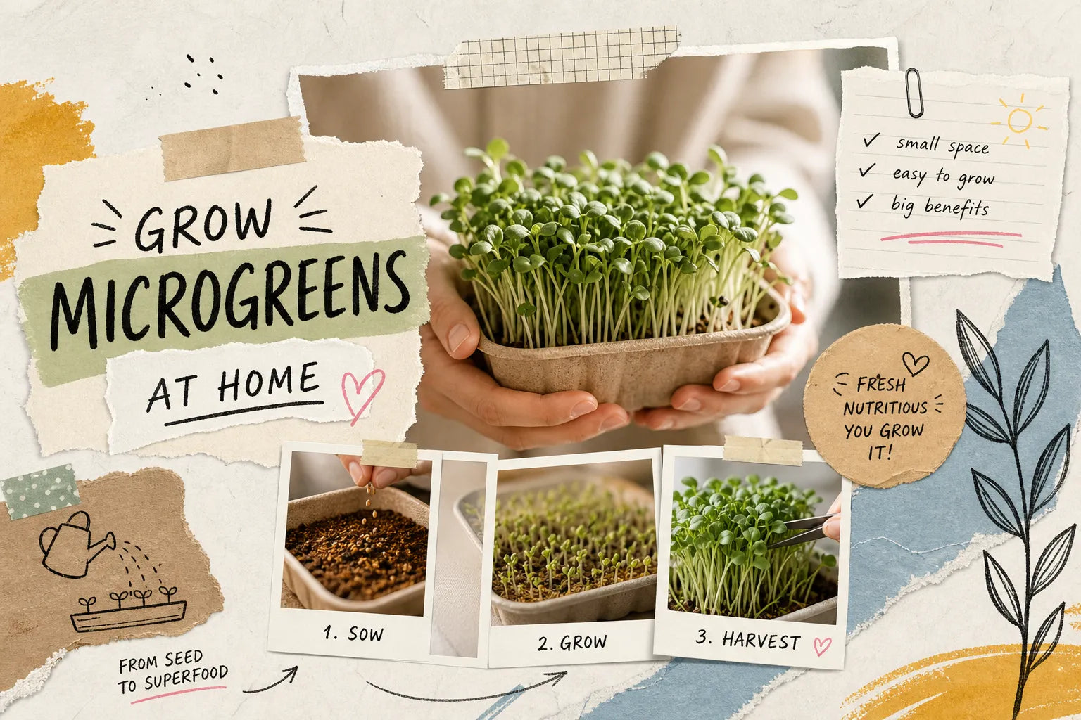 Grow microgreens at home: a step-by-step starter guide