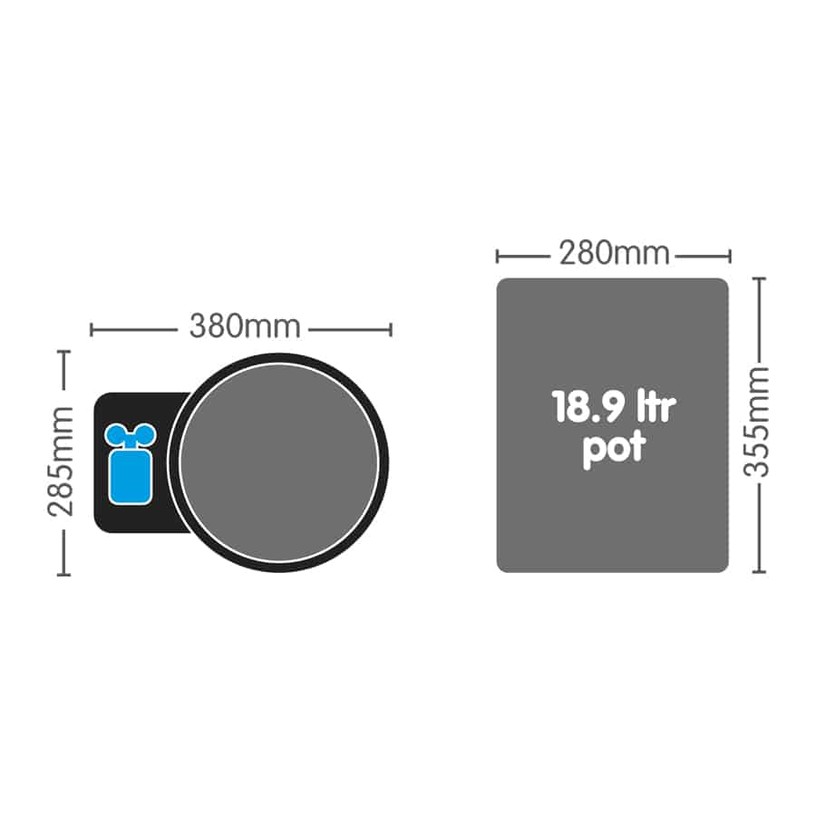 AutoPot Flexipot 2 System AQUAvalve5 (No Tank) – 20L Fabric Pots