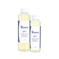 Two bottles of Bluelab pH 7 calibration solution on a white background