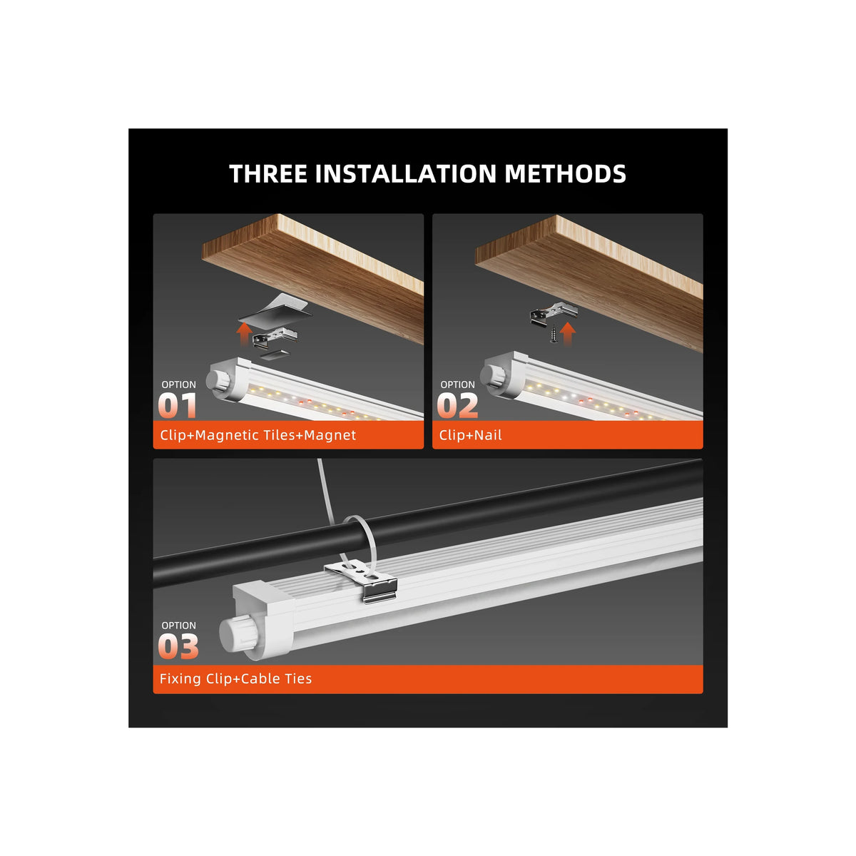Spider Farmer GlowBar mounting options