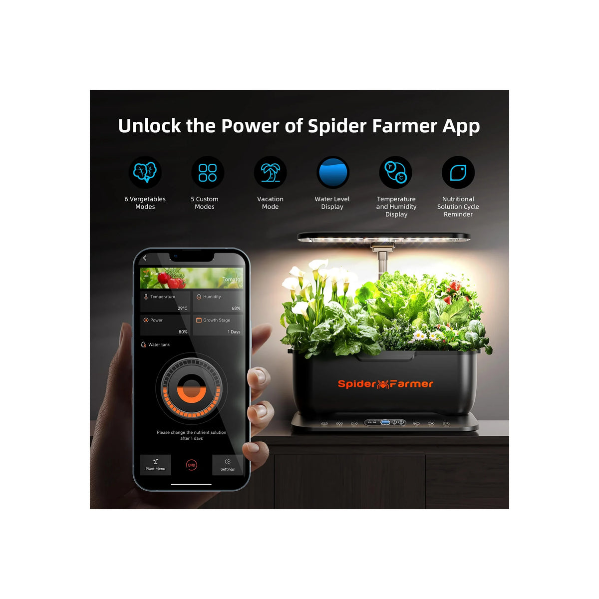 Spider Farmer SmartG12 app control