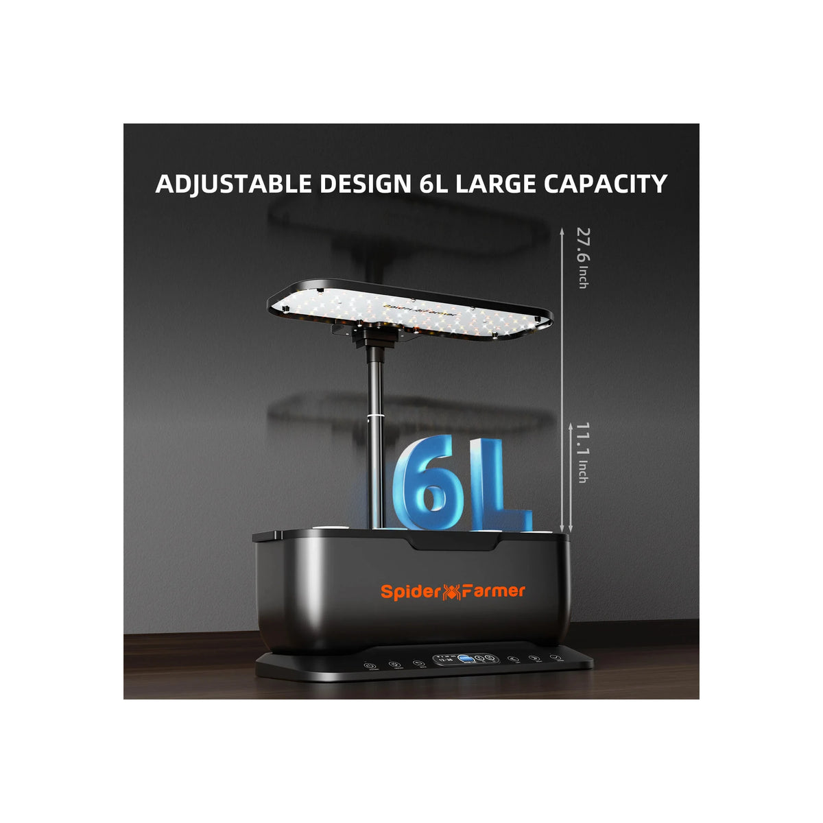 Spider Farmer SmartG12 adjustable light and 6 L tank