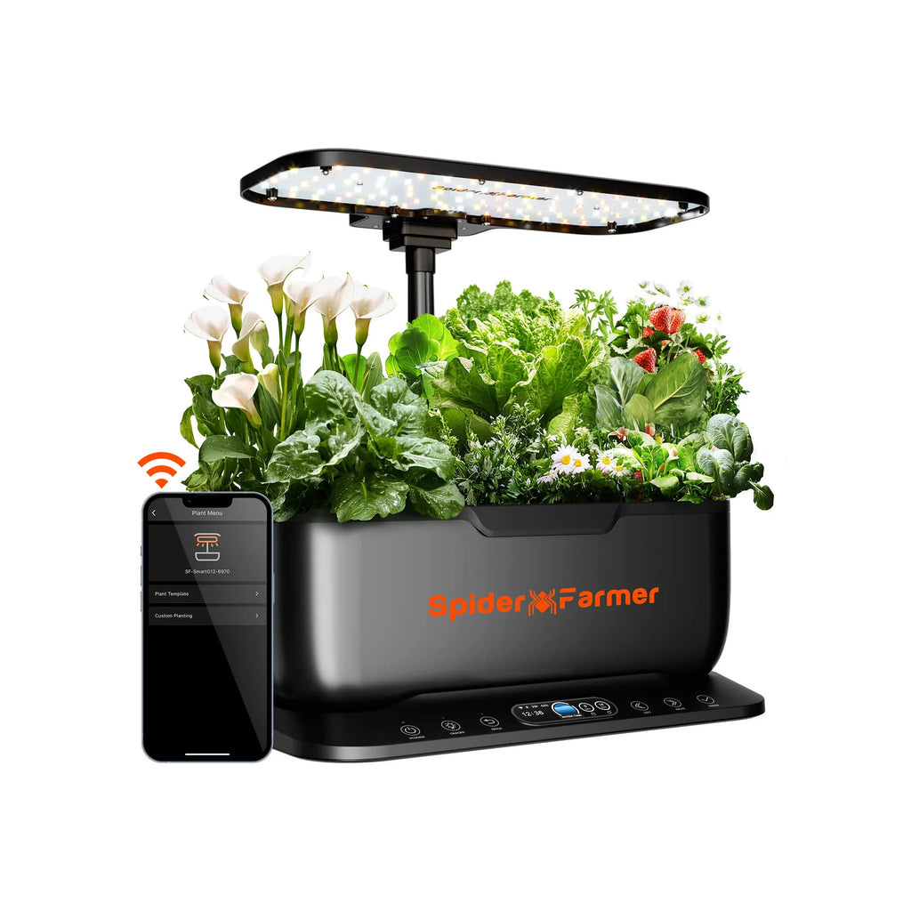 Spider Farmer SmartG12 hydroponic herb garden with 12 pods