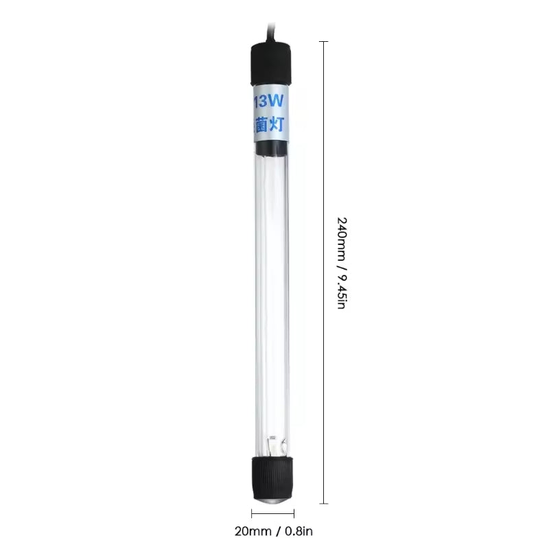 UV Light 13W Sterilization Lamp – Powerful Aquarium Water Disinfection