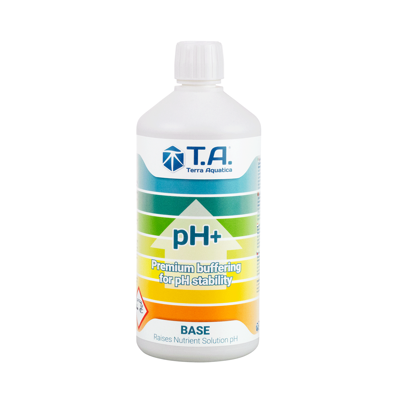 Terra Aquatica pH+ buffer solution bottle on a white background